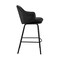 Armen Living Brigden Black Faux Leather and Black Metal Swivel 26" Counter Stool LCBRBABLBL26 - alternate 4